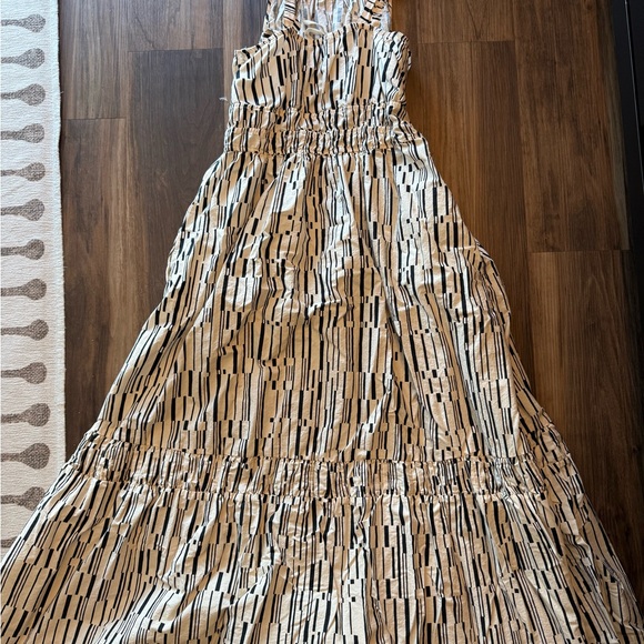 Anthropologie Black and Cream Patterned Maxi Dress - Picture 4 of 5